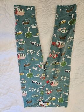 Baby Boden Pink Farm Applique Shirt with Matching Farm Print Leggings
